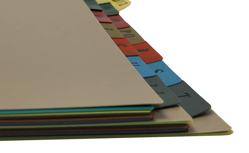 Carstens Heavy Duty Plastic Alphabet Divider Set, 21-Tab, Multi-Color, for Side-Opening 3-Ring Binders, 1 Set - Image 3
